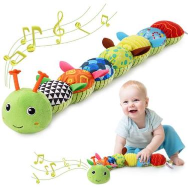 Imagem de Brinquedo macio Musical Stuffed Animal Activity AWOTOY Caterpillar