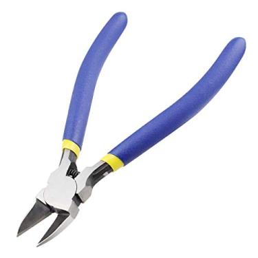 Imagem de BQKKWIN Alicate Diagonal Cortador de Arame Cromo Vanádio Aço Inoxidável Micro Cortador Lateral Corte Flush, 15,24 cm