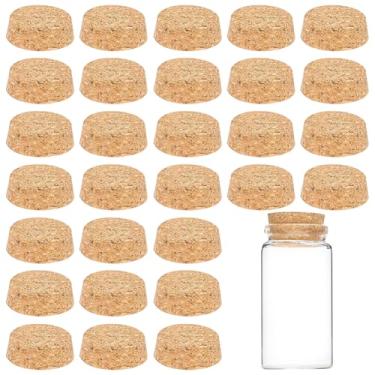Imagem de BENECREAT Rolhas de garrafa de cortiça, plugues de cortiça cônicos, rolhas de vinho de madeira afuniladas de substituição de 5 cm para vinhos, garrafas antigas, potes, artes, artesanato DIY