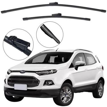 Imagem de Kit Palheta Dianteira Ecosport 2013 a 2017 Limpador de Parabrisa de Silicone
