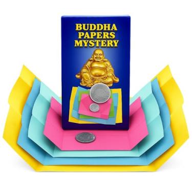 Imagem de MilesMagic Magician's Buddha Papers Mystery Gimmick | Produce or Vanish Coins, Bills, Money, Token, Poker Card | Stage Magic | Street Magic | Close Up Magic Trick