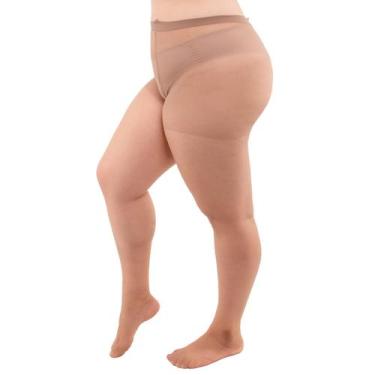 Imagem de Meia Calça Loba Lupo Clássica Fina Fio 20 Plus Size, Preto, XG