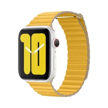 Imagem de Pulseira De Couro Para Apple Watch De 45mm 44mm 40mm 41mm 49mm 42mm, B