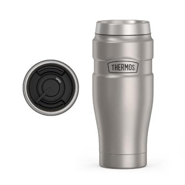 Imagem de THERMOS Stainless King SK1005 Copo de viagem isolado a vácuo, 473 ml, aço inoxidável