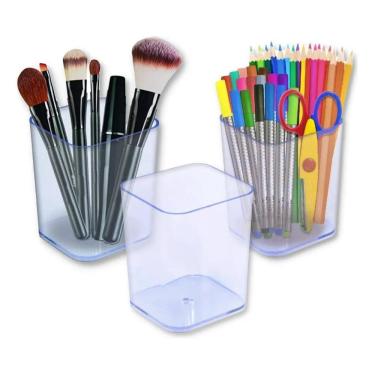 Imagem de Porta Lápis Ou Objetos Em Acrílico Dello Kit Com 3 Peças