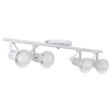 Imagem de Spot Trilho 4 Sobrepor Direcionável E-27 Branco