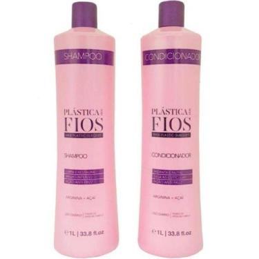 Imagem de Kit Plástica dos Fios Cadiveu Shampoo 1L + Condicionador 1L Linha Lava
