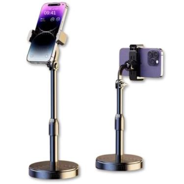 Imagem de Suporte de Mesa Para Celular Tablet Ajustável, Rotação 360 Graus, Portátil, Smartphones Ios Universal - Ideal para Videochamadas, Filmes, Home Office e Viagens