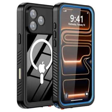 Imagem de Comboproof Capa para iPhone 17 Pro Max: capa de telefone à prova d'água à prova de choque à prova de poeira IP68 capa rígida de corpo inteiro protetor de tela embutido capa externa subaquática para