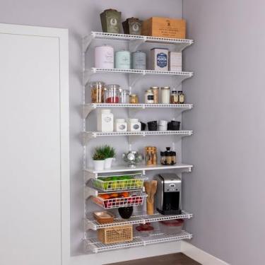 Imagem de Armário aramado kit 37 - Cozinha e despensa média Branco com Branco