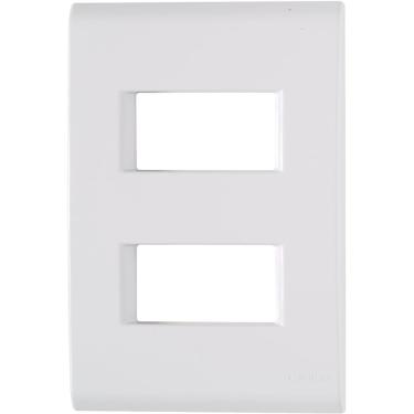 Imagem de Placa Com 2 Postos Afastados Liz 4x2 - 57106-006 - Tramontina Placa 2p Afast.liz 4x2 Tramontina 57106-006