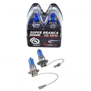 Imagem de Par De Lâmpadas Qualyten Super Branca H3 12V 55W - QUALYTEN - LAMPADAS