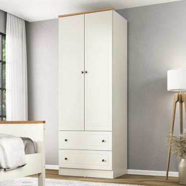 Imagem de Guarda-Roupa Solteiro 2 Portas 2 Gavetas Ananda CabeCasa MadeiraOrigin