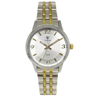 Imagem de Relógio Feminino Tuguir Analógico 9182A Prata e Dourado