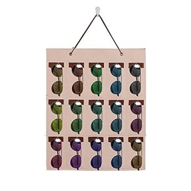 Imagem de Prateleira de exibição de óculos organizador de óculos de sol para casa suporte de óculos de parede para pendurar exposição de armazenamento cabide de montagem de bolso no suporte de