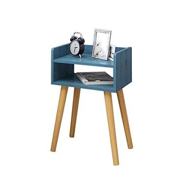 Imagem de Mesa de cabeceira simples armário quarto cacifo econômico de madeira nórdica mini pequeno apartamento quarto criado-mudo moderno