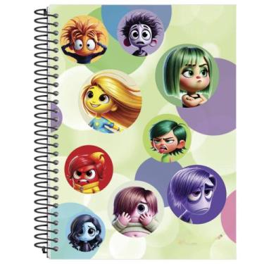 Imagem de Caderno 10 Materias Capa Dura Emoções 160 Folhas Espiral - PanAmerican