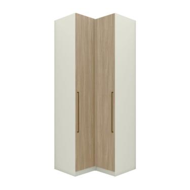 Imagem de Guarda Roupa Modulado Canto 2 Portas Seletto Areia/Jequitibá