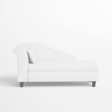 Imagem de Recamier Diva França 1,60m Suede Branco - Inova Decor - Inova Decoraçõ