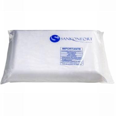 Imagem de Travesseiro Sankonfort Luxo Antialérgico Algodão 60cm x 40cm Noites Tr