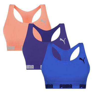 Imagem de Kit 3 Tops Puma Nadador Sem Costura Feminino