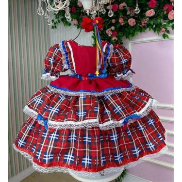 Imagem de Vestido Junino Caipira Luxo Maça do Amor - Bella Child, 8