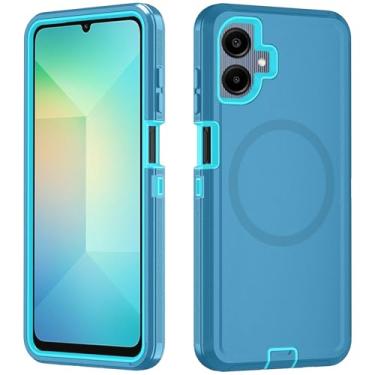 Imagem de Asuwish Capa de telefone para Samsung Galaxy A06 5G com protetor de tela de vidro temperado Capa magnética híbrida à prova de choque protetora de corpo inteiro acessórios resistentes Ao6 A 06 4G LTE