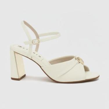 Imagem de Sandália Feminina Ramarim De Salto Dourado Social 2522205-Feminino