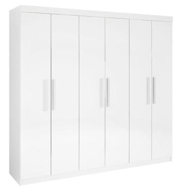 Imagem de Guarda Roupa Casal 6 Portas 4 Gavetas - Leblon-branco - Móveis D'doro