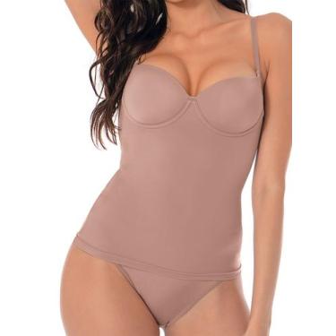 Imagem de Blusa Modeladora DeMillus 093800 T.42/50 Plus Size, 46, 55, Bege rosad