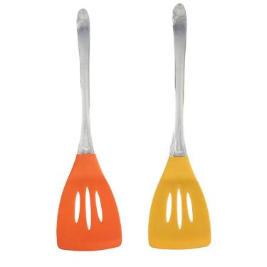 Imagem de Espatula De Silicone Kit 2 Unidades Cozinha Refeiçao Fritura Receita Utensilio