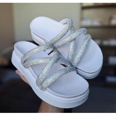 Imagem de Sandalia feminina,plataforma,papete mdx - SEM MARCA, Marrom, 39