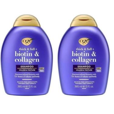 Imagem de Shampoo OGX Espesso e Cheio de Biotina e Colágeno Volumizante 385mL x2