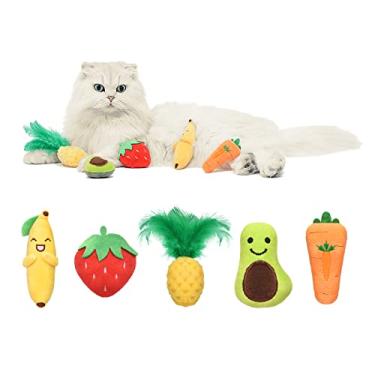 Imagem de DOMOKAS Brinquedos de erva de gato para gatos: brinquedos de mastigar para mordida de mordida, coisas fofas, divertidas, macias e interativas para gatos - Brinquedos de erva de gato da Pet Craft