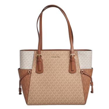Imagem de Bolsa de couro Saffiano grande Michael Michael Kors Voyager (DRfruit) 35S5SV6T7L-DRfruit (camel multi), Camelo Multi