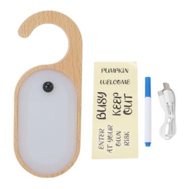 Imagem de Fafeicy Quadro de Mensagens da Maçaneta Luz Noturna Recarregável Com Sensor de Movimento LED Quadro de Notas Suspenso Com Quadro Branco Apagável Luz Branca Quente para Quarto de Casa