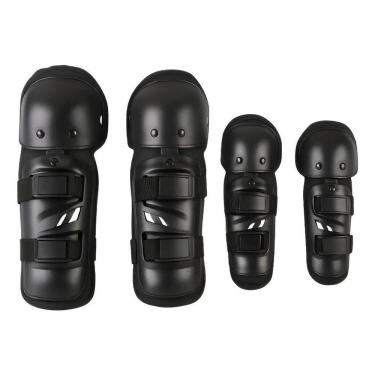 Imagem de Kit Joelheira Cotoveleira Articulada Zem Moto Bike Preto M