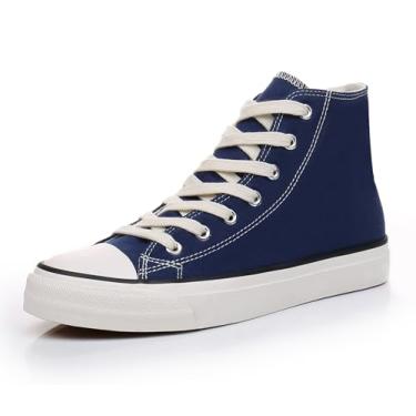 Imagem de Cull4U Old Times Tênis feminino de cano alto, Azul marino, 37