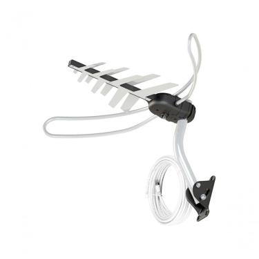 Imagem de Antena Tv Digital Externa 4 Em 1 Vhf-uhf-fm-hdtv Dtv-3000, Completa, Com Mastro E Cabos 15 Metros