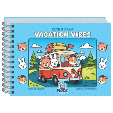 Imagem de Livro De Colorir: Cute & Calm: Vacation Vibes - BLU EDITORA, 3