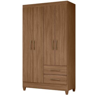 Imagem de Guarda Roupa Solteiro Chile 4p 103 Cm Carvalho Moval Carvalho