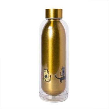 Imagem de Garrafa De Água Cats Biggdesign, Dourado