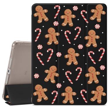 Imagem de VibrantFruitique Linda capa de Natal para iPad Air de 11 polegadas, M3 (2025)/M2(2024), iPad Air 5ª (2022)/4ª geração (2020) 11 polegadas, linda capa de homem de gengibre, suporte de lápis, traseira