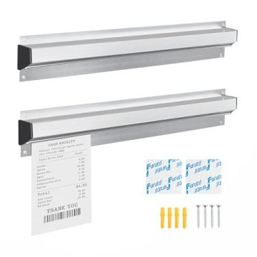 Imagem de Suporte de bilhetes de restaurante, 16/18/24/28/76.2 cm Rack de cheque trilho de recibo de pedido Slide para cozinha comercial, cafés, pubs, bares, 2 peças (40,6 cm)