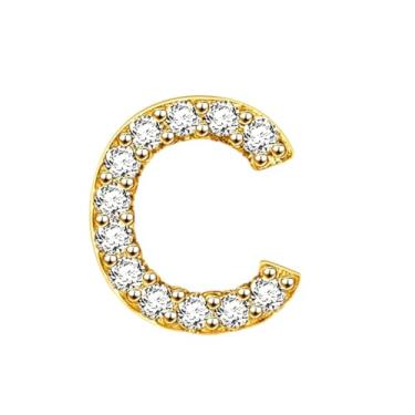 Imagem de Brincos de argola de prata esterlina 925 com 26 letras maiúsculas para brincos de argola em ouro 18K - Brincos de argola modernos, presente elegante para uso diário ou eventos especiais