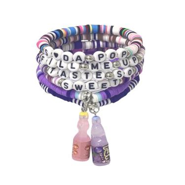 Imagem de Sheliky Pulseiras da Amizade Pulseira de Argila Aniversário, Férias BFF Presentes para Fãs Decoração Cosplay Fantasia Acessórios, One Size, Argila de polímero, Sem Pedra Preciosa