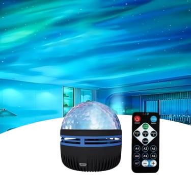 Imagem de Xugenxes Projetor 2 Em 1 De Luzes Do Norte E Ondas, Aurora Boreal, 14 Efeitos Luz, Quarto, Festa, Led Com Mudança Cor Para Decoração Casa (1 Unidade)