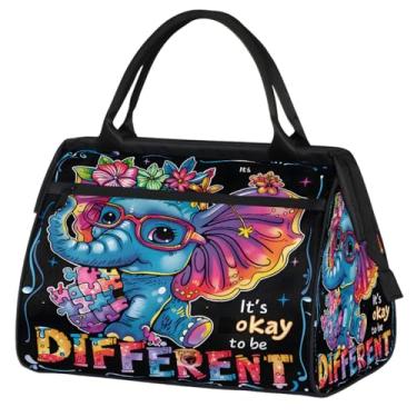 Imagem de Bolsa pequena para o fim de semana para mulheres, homens, praia, palavra, litoral, dobrável, bolsa de viagem, Cor: 4, 15.2*8.3*11.6 inch, Moderno