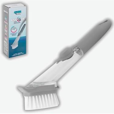 Imagem de Escova Multiuso com Dispenser, PP, 40ml, 24cm, Reservatório Integrado para Detergente, Design Ergonômico, para Louças e Pias