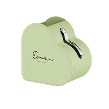 Imagem de Love Caixa de papel toalha de mesa doméstica caixa de papel criativa sala de estar caixa de papel de alta qualidade armazenamento em grade de controle remoto (verde)